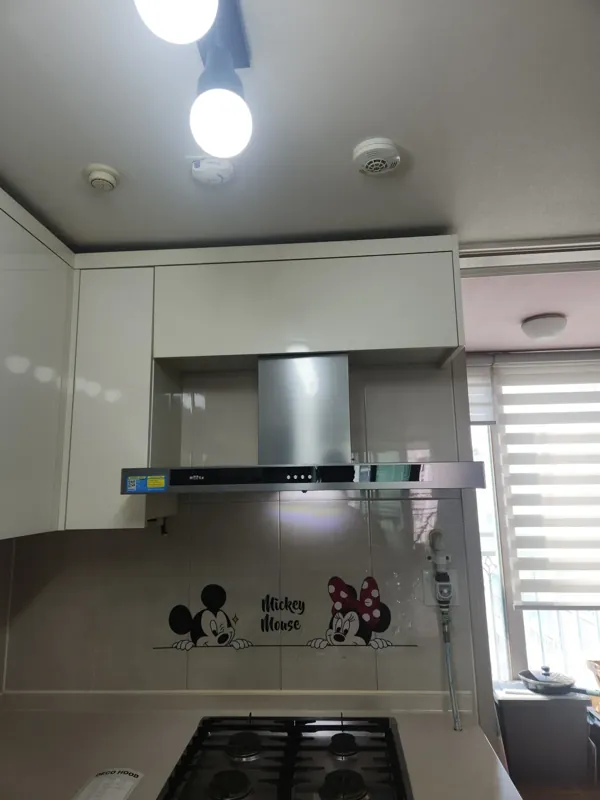 조명 주방 렌지후드 교체 사례 이전